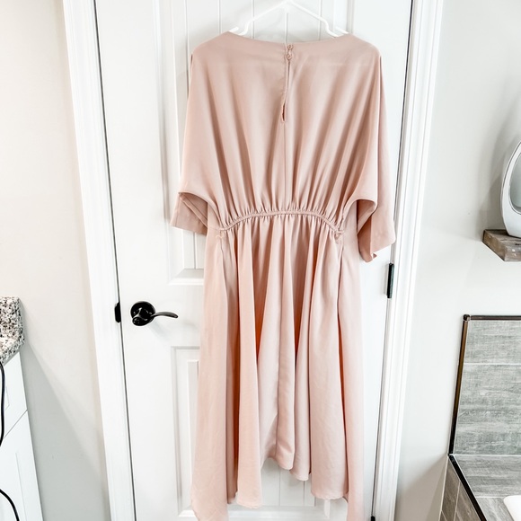 Prologue Blush Pink Kimono Sleeve High Low Blouson Dress Size Large - Picture 2 of 7